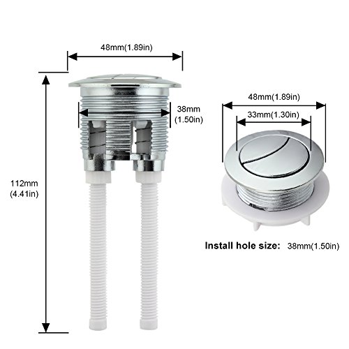 Owfeel Dual Push Flushing Toilet Button Toilet Tank Button 38Mm Toilet Button Replaced Flush Button With Thread Diameter #TOP1