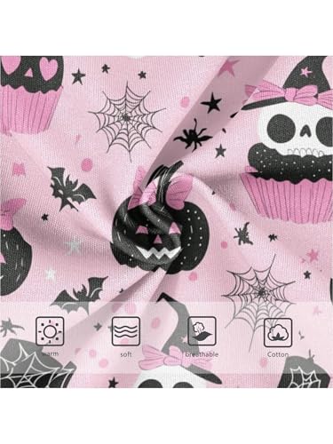 ZZKKO Pink Bow Skull Pumpkin Girls Underwear Toddler Panties for Girls Comfort Brief Size 2T3