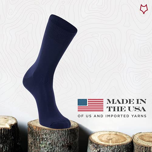 Foxriver Standard Wick Dry Auras Ultra-Lightweight Liner Crew Socks, Dark Navy, Medium #TOP1