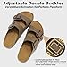 Imagen de Wizshoe Sandalias Mules Hombre Zapatillas Planas Verano Zuecos Sandals de Corcho Zapatos Planos con Hebilla Ajustable Cómodos con Plantilla Ergonómica Transpirables Interior Exterior Marrón 41 EU