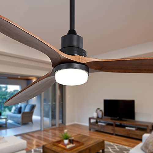 Sofucor Ceiling Fan 60'' Wood Ceiling Fan with Lights Remote Control Walnut Blades Dimmable Light Reversible DC Motor Modern Ceiling Fan for Kitchen, Bedroom, Basement, Dining, Living Room Matte Black Sofucor Ceiling Fan 60'' Wood Ceiling Fan with Lights Remote Control Walnut Blades Dimmable Light Reversible DC Motor Modern Ceiling Fan for Kitchen, Bedroom, Basement, Dining, Living Room Matte Black
