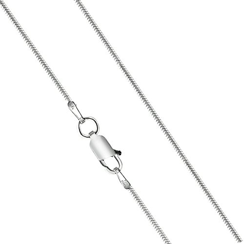 925 Sterling Silver Italian 1Mm Magic Snake Chain Crafted Necklace Lightweight Strong - Lobster Claw Clasp With Extra Clasp (Sterling-Silver, 18 Inches) #TOP1