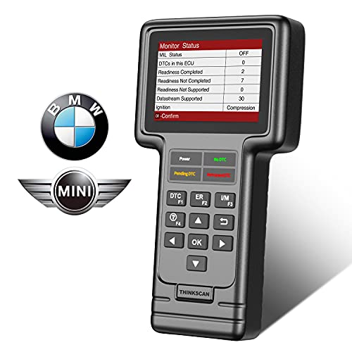 BMW Scanner OBD2 Code Reader,Thinkcar 10 Modes Full System Vehicles Diagnosis Scan Tool with Oil EPB SAS ETS D-PF Reset Functions Lifetime Free Update