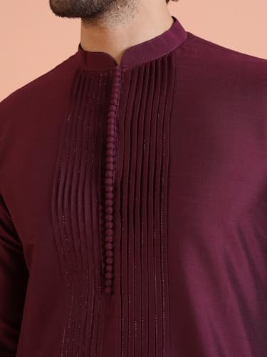 Image of KISAH Men's Cotton Blend Kurta Trouser Set