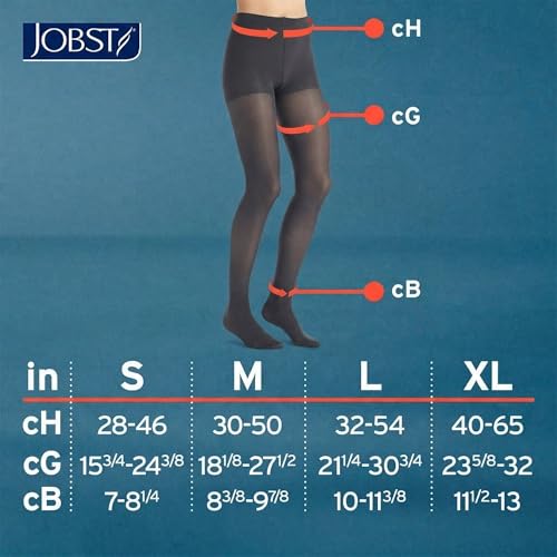 Image of JOBST UltraSheer Waist-High Compression Stockings for Women - Closed Toe - Medical Compression 20-30 mmHg - For Varicose and Spider Veins - Helps Prevent Swelling