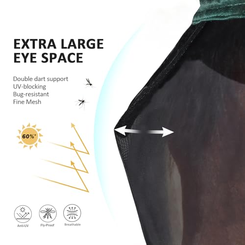 Harrison Howard CareMaster Pro Luminous Horse Máscara facial completa para olhos grandes nariz longo