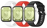 TenCloud 3Pack Bands Compatible with Huawei Watch Fit 4 Pro Band Silicone Smartwatch Accessories Soft Durable