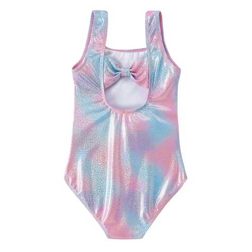 Image of Toddler Swimsuit Girl One Piece Rash Guard Tankini Bathing Suit Little Girls Sleeveless Quick Dry Swimwear 4-8 Years