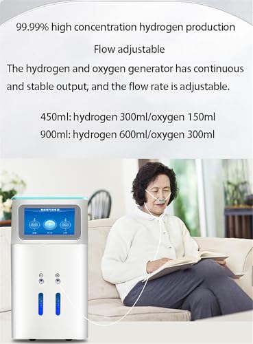 Maszyna do inhalacji wodoru, technologia SPE/PEM, 99,99% inhalator gazowy o wysokiej czystości, niski poziom hałasu, do użytku domowego, 900 ml/min