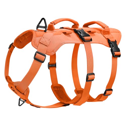 OneTigris – Pettorina tattica T-BONE per cane, regolabile e anti-strappo, per caccia, escursionismo, allenamento, passeggiate, attività all'aria aperta