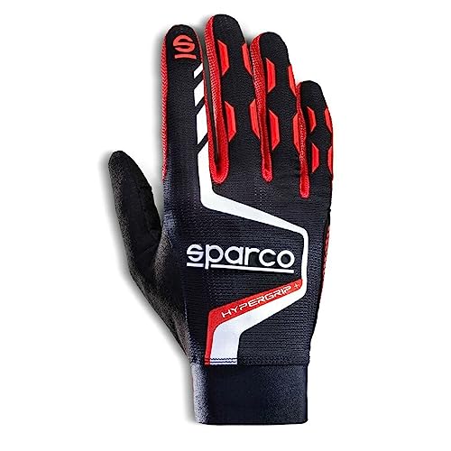 Sparco HYPERGRIP+ Gants T 09 Noir/Rouge, Multicolore, 42/50 EU