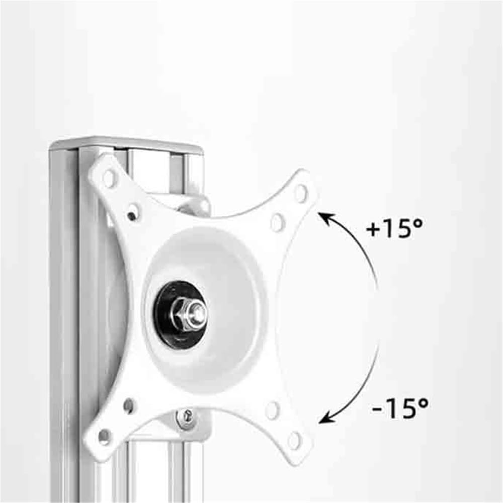 Supporto da Parete per Monitor da Ufficio con Braccio A Doppia Sezione E Vassoio Integrato, Adatto A Schermi da 15 A 27 Pollici. Accessori da Scrivania.