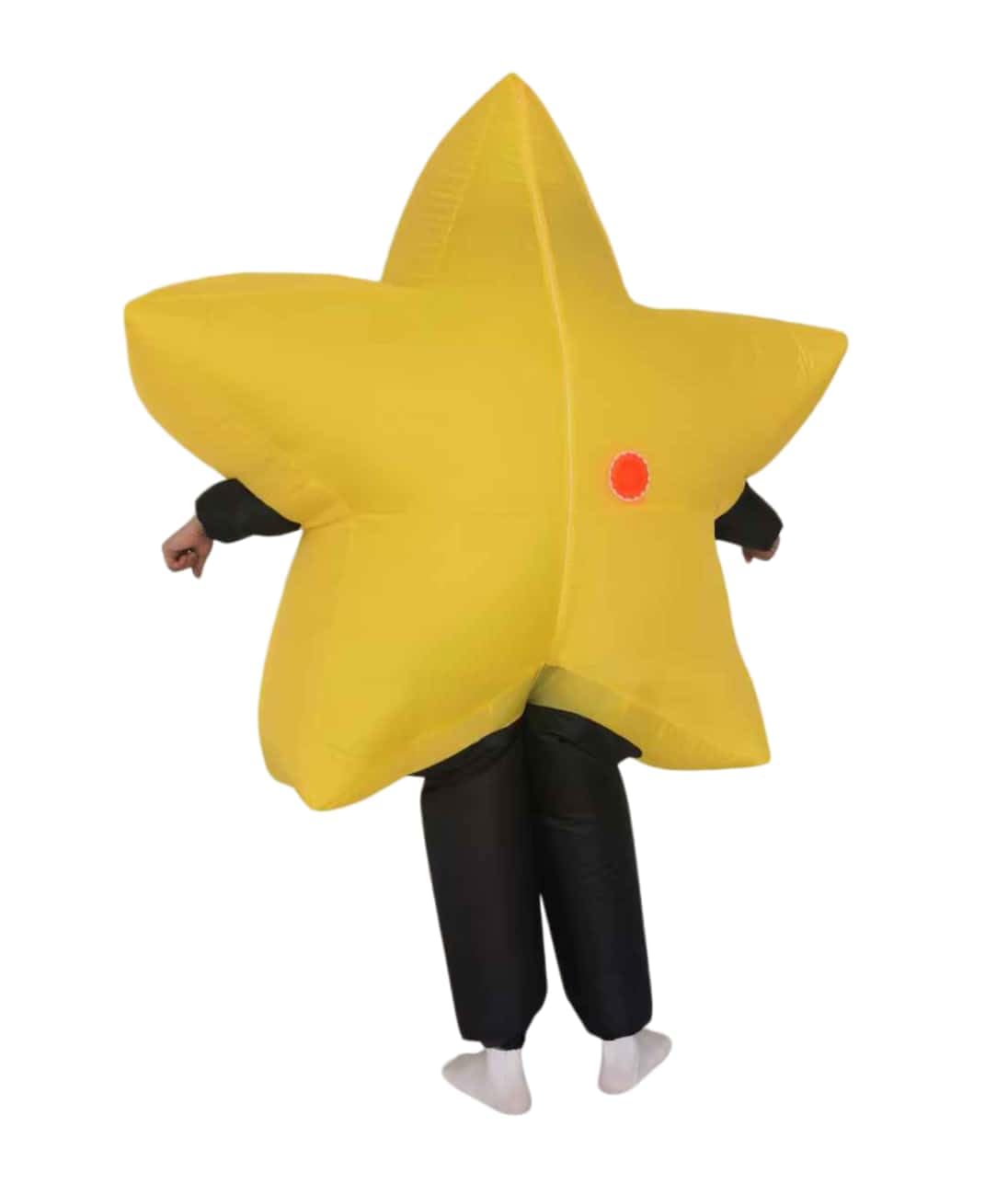 Nadmuchiwany kostium gwiazdy dla dorosłych żółty uśmiechnięty strój gwiazdy unisex zabawny strój na całe ciało na Halloween