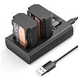 K&F CONCEPT NP-FZ100 mit hoher Kapazität 2600mAh Zwei Akkus und EIN Ladegerät,2er Pack Batterien für Sony Alpha A7III,A7IV,A7R III/A7R3,A7RIV,A7RV,A7C,A7S III/A7S3,A9,A9II,A6600,A9R,A9R,9S,FX3,FX30