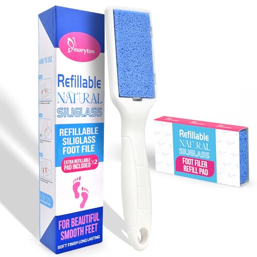 Maryton Professional Foot File - Foot Callus Remover, Foot Scrubber, Dead Skin Remover, Pedicure Tools for Feet, Glass Pumice Stone Foot Buffer