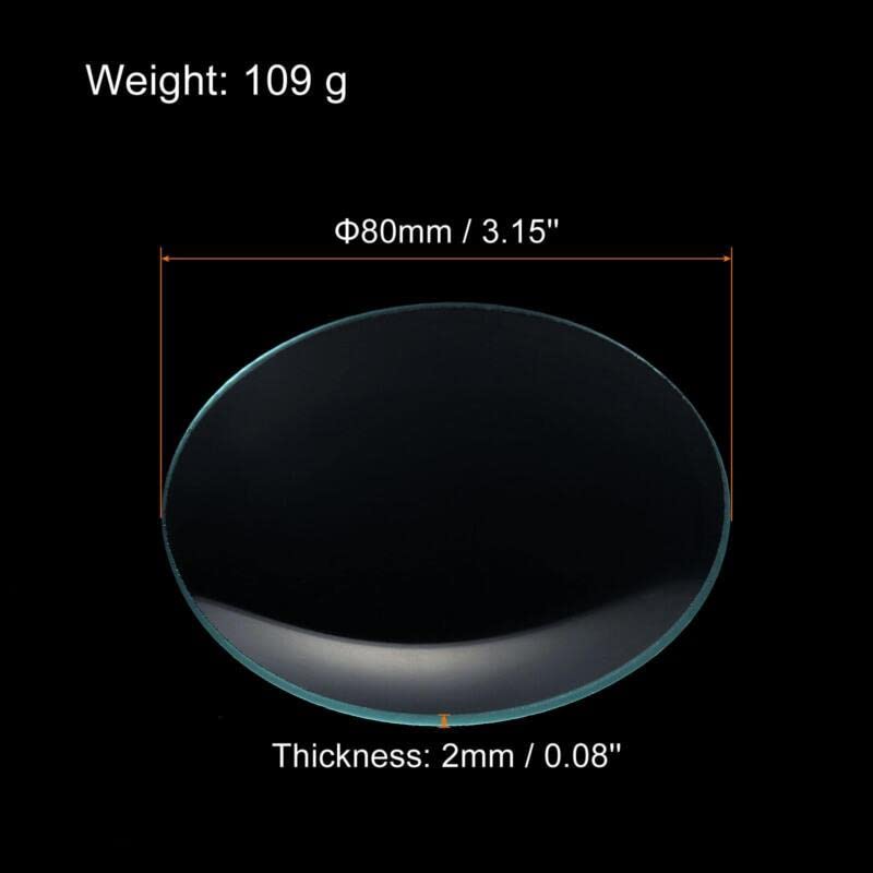 Tool parts 80 Mm Diameter Watch Glass - 6 Packs Beaker Cover Smooth Edges Chamfered Arc