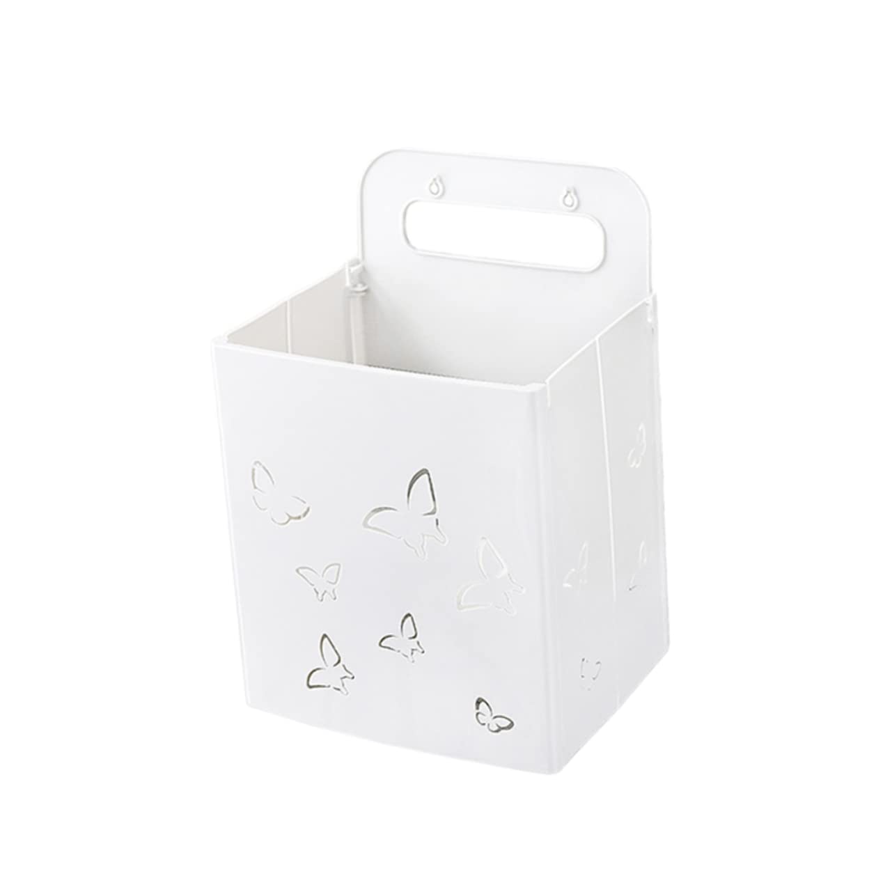 Cabilock Wall Mounted Laundry Hamper Collapsible Laundry Basket Dual Hampers for Laundry Hanging Washing Basket Foldable Storage Basket Toiletries Organization Bathroom Organizer Basket