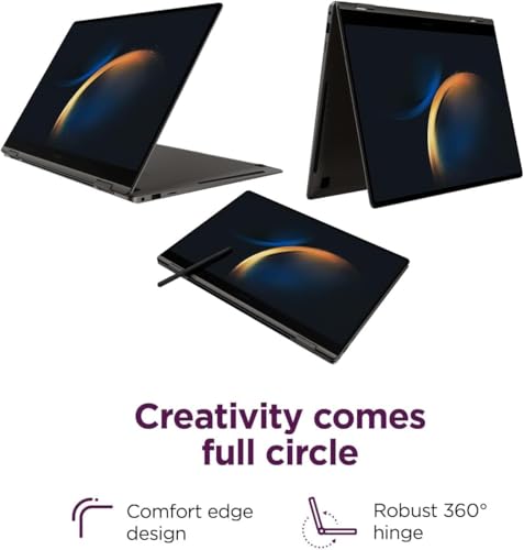 Image of Samsung Galaxy Book3 Pro 360 2-in-1 Laptop (16 inch 3K Touchscreen, Intel 12-Core i7-1360P, 16GB RAM, 512GB SSD, S Pen), AMOLED,Business, Creator, Designer, Win 11 Home, IST HUB, French KB, NP960QFG