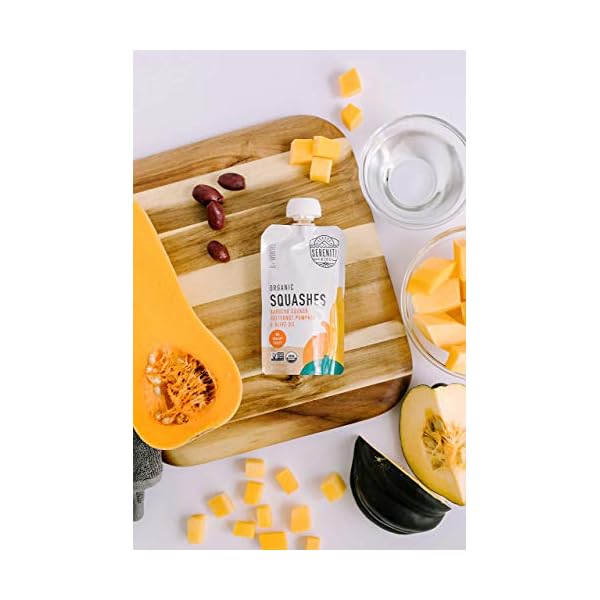 Serenity Kids 6+ Months USDA Organic Veggie Puree Baby Food Pouches | No Sugary Fruits or Added Sugar | Allergen Free…