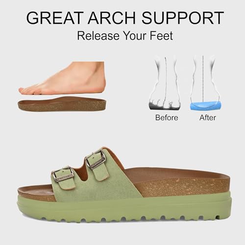 Image of Centrino Women's Berkin-Style Slip-On Sandals | Open Toe Design | Soft PU Footbed | Lightweight & Comfortable | Arch Support | On-Grip Sole | Casual Outdoor Wear (9219)