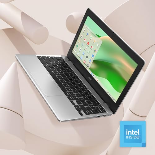 Image of acer Chromebook 311 CB311-12H-C5Y7 Laptop | Intel Processor N100 | 11 inch HD (1366 x 768) IPS Display | 4GB LPDDR5 | 64GB eMMC | Intel Wireless Wi-Fi 6E AX211 | Chrome OS | Pure Silver