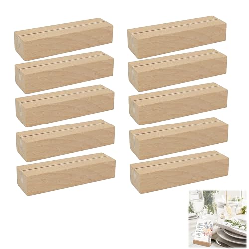 YUGUOLAN 10 Stück Tischkartenhalter Holz, Menükartenhalter Holz, Kartenständer, Postkartenhalter, Fotohalter, Für Hochzeiten, Restaurants, Bankette Und Partys Menükartenhalter