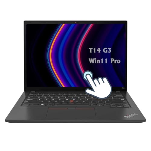 Lenovo Thinkpad T14 Gen 3 Touchscreen Business Laptop, 14 Inch FHD (1920 x 1080), Intel Core i5-1235U, 16GB RAM, 512GB SSD, US QWERTY Keyboard, Windows 11 Pro (Refurbished)