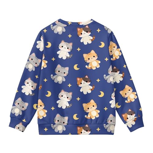 Image of Girls Cardigans Sweater Long Sleeve Crew Neck Button Down Sweaters School Outerwear for Kids Fall Winter Tops