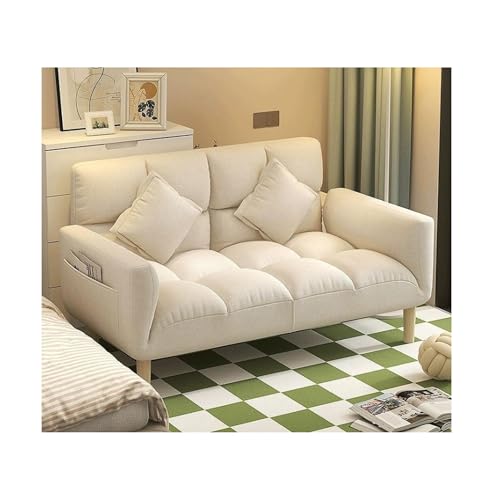 Sofá cama convertible 2 en 1 con 2 almohadas, silla plegable portátil para un cómodo salón, ideal para espacios pequeños y habitaciones de invitados