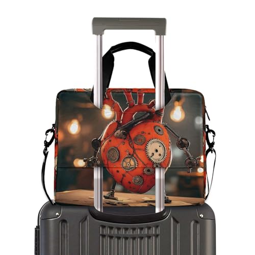 Bolsa para portátil con estampado Art Heart y varios bolsillos miniatura 4