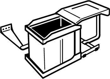 Hailo pattumiera con sistema di traino Solo