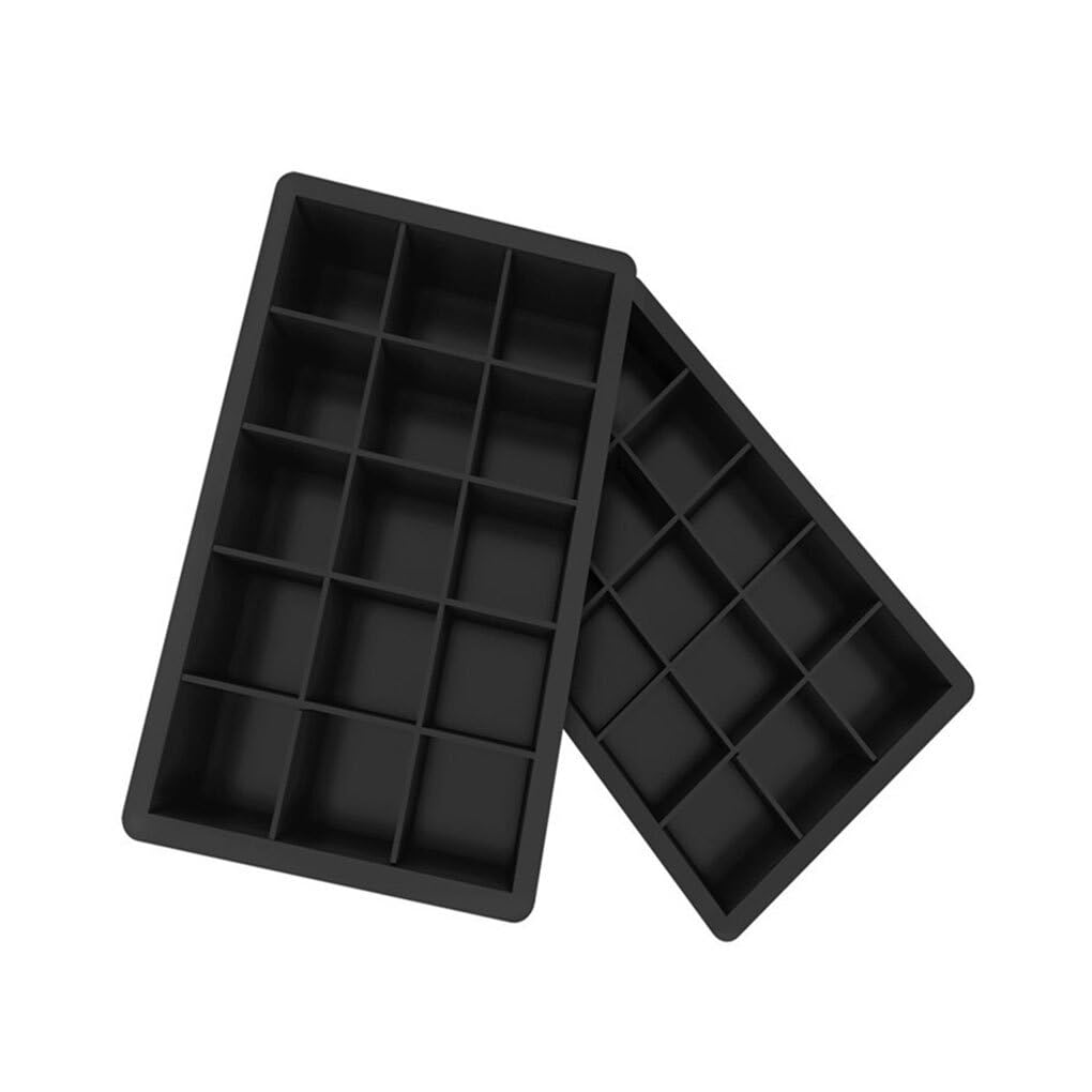 Multi-grids Maker Silicone Mold Icing Fruit Tray Mould Making Non-Stick Reusable Molds Accessory Cafe, Black