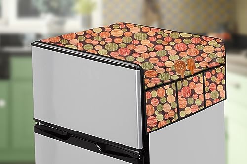Image of The Furnishing Tree Fridge Top Cover Compatible for Samsung RT37C4512S8 /HL, 322 LTR WxL 65x111 in CM Abstract Pattern Multi Color