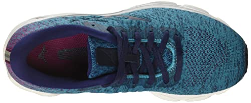 Mizuno Women's Wave Inspire 16 Waveknit Running Shoe Road, Enamel Blue-Medieval Blue, 8 B #TOP4