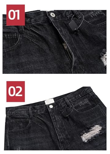 Men's and Women's Tassel Jeans Hole Pants Wide Leg Jean4