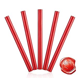 5 stuks zegels stempel wax stick om te verzegelen vintage bruiloft verjaardag uitnodigingen wit ivoor (rood)