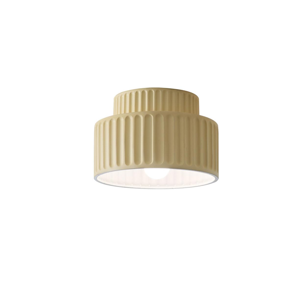 LANTANB Nordic Cream-Style Ceiling Lamp Resin Lampshade Flat Lighting Green Minimalist Corridor Ceiling Lights Suitable for Corridor Cloakrooms