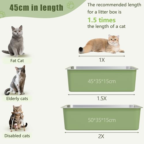 Litière en acier inoxydable grand modèle pour chat sans odeur - 4