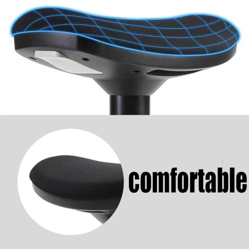 Image of Wobble Stool Standing Desk Stool Adjustable Height Office Chair Adult Wobble Stool Swivels Working Seat For Classroom Bedroom(Black)