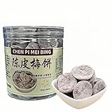 Chinese preserved plum. Japanese-Style Seedless Dried Plums. Sweet and Sour Dried Plum Meat, Chenpi Flavor, Sweet & Tangy Flavor.Jar with Resealable Lid, 220g Jar