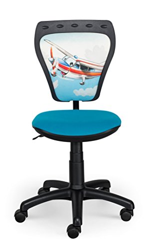 Preisvergleich Produktbild Nowy Styl MINISTYLE Kinder- und Jugenddrehstuhl, Stoff bunt, Flugzeugmotiv