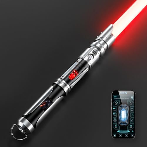DAMIENSABER Xenopixel V3 Motion Control Light Saber 34 Sound Fonts Original Sabers Smooth Swing Dueling Light Sabers with Infinite Color Changing Light Saber for Adults Crystal Design Premium Saber