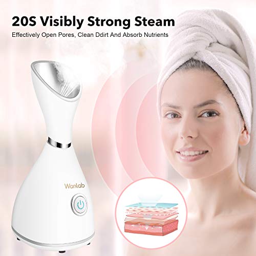 Portable Facial Steamer Nano Face Steamer Warm Mist Home Skin Spa Steamers For Sinuses Acne Pores Cleanse Blackhead Remover Kit Mask Brush #TOP2