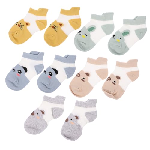 Toyvian 5 Calcetines Algodón para Diseño Animal Pack Transpirables y Suaves S para y