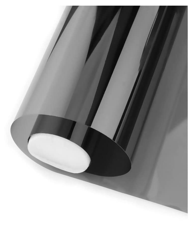 One Way Mirror Privacy Window Film Daytime Privacy Film,Heat Control Anti Uv Reflective Static Cling Window Tint Home & Office(20"X80" Inches,Light Black Film)- Self-Adhesive,Door