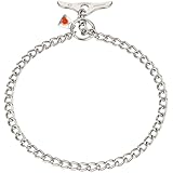 Herm Sprenger Stainless Steel Dog Training Collar with Toggle Closure and Round Links Dog Chain for Small Medium Large Dogs Made in Germany (20in (Neck Size up to 18in))