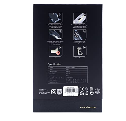 JRL Tondeuse à cheveux professionnelle Cool Blade 2020C argent LCD