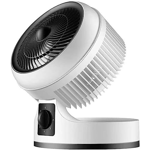 Ventilador de pie Ventilador pequeño de 3 configuraciones de velocidad, ventilador de escritorio automático izquierdo y derecho, ventilador personal plegable para interiores/hogar/oficina silencioso