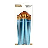 Pinsel Set 13pcs Runde Spitzen Spitze Nylon Haartist Acryl Für Acrylöl Aquarell Nylon Künstler