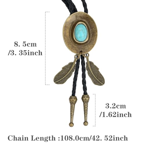 Image of Western Cowboy Bolo tie for Men Women Gold Silver Death Skull Moth Cross Bolo Tie Christmas Deer Rooster Wolf Necktie Gift